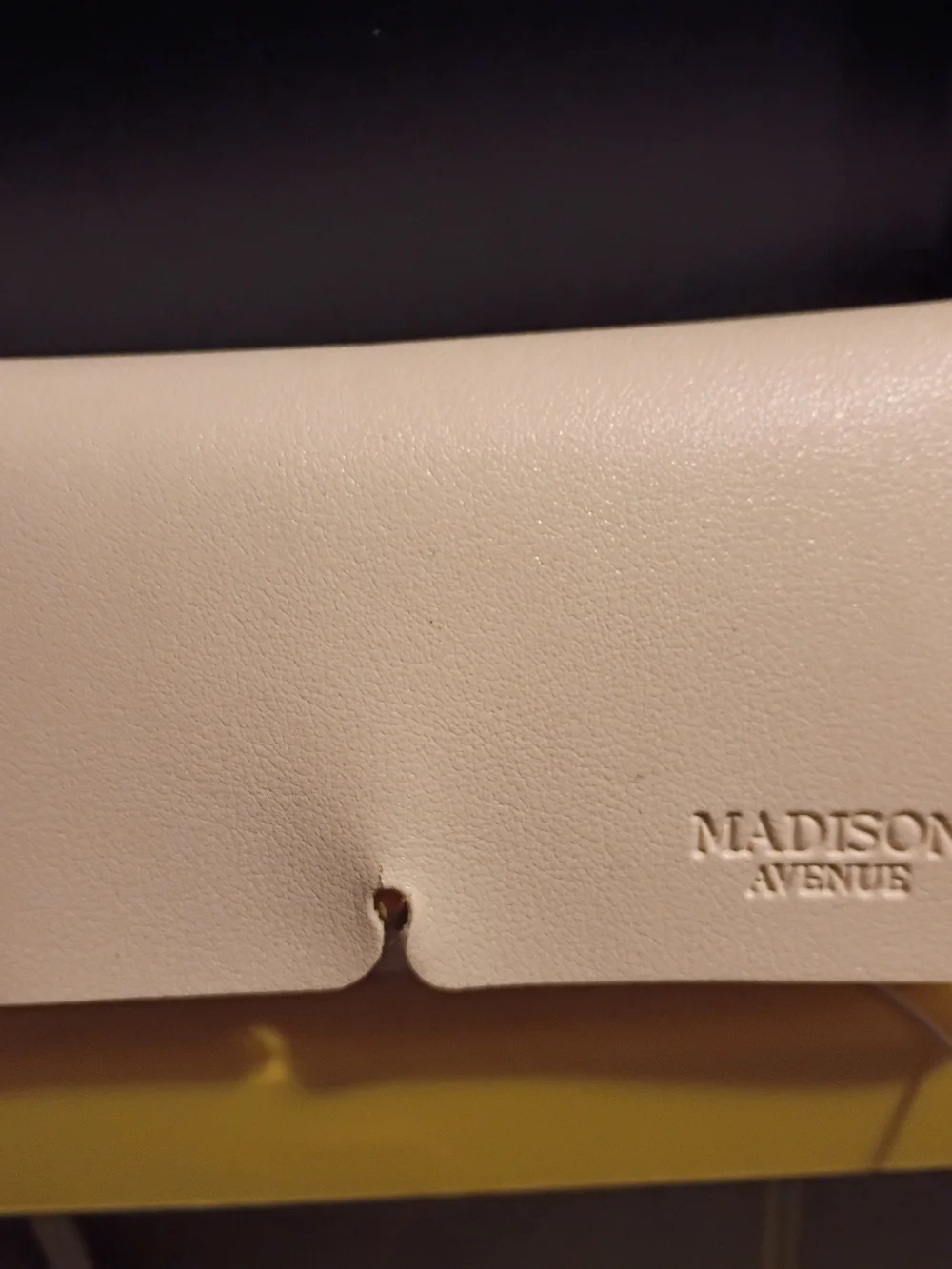 MADISON AVENUE Women's Cream Eyewear Case